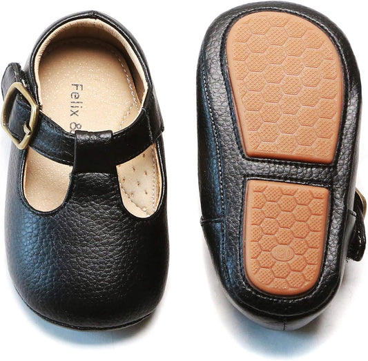 Soft Sole Leather Baby Shoes - Infant Baby Walking Shoes Moccasinss Rubber Sole Crib Shoes