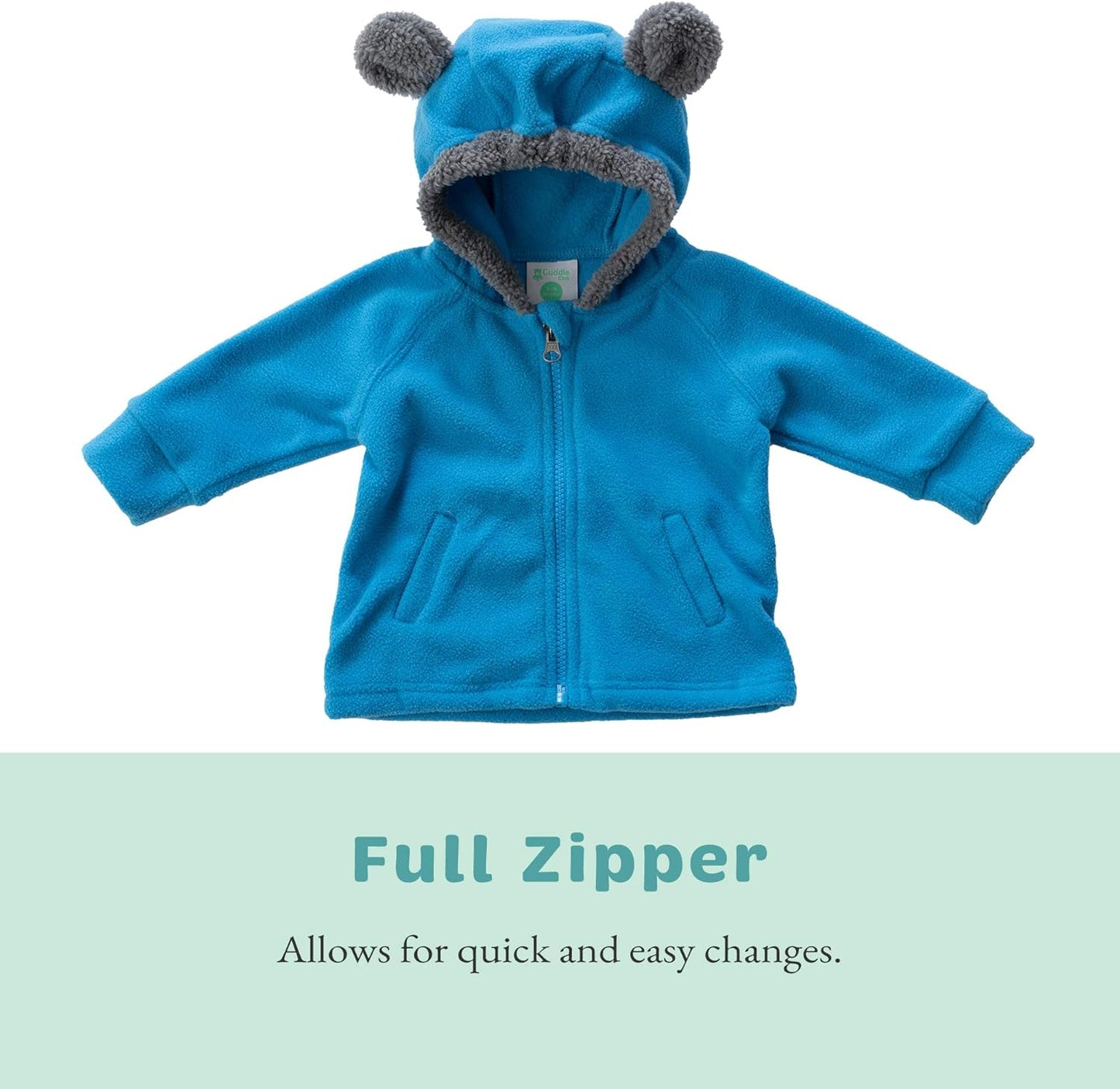 Kids Fleece Sweatshirt Jacket - Baby Boy & Girl Sweater Outerwear Coat Toddler Full Zip Hoodie for Children